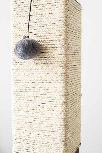 Catry Natural Minimalist Cat Tree Cat Scratching Post with Natural Sisal Rope and Toys - Image 5