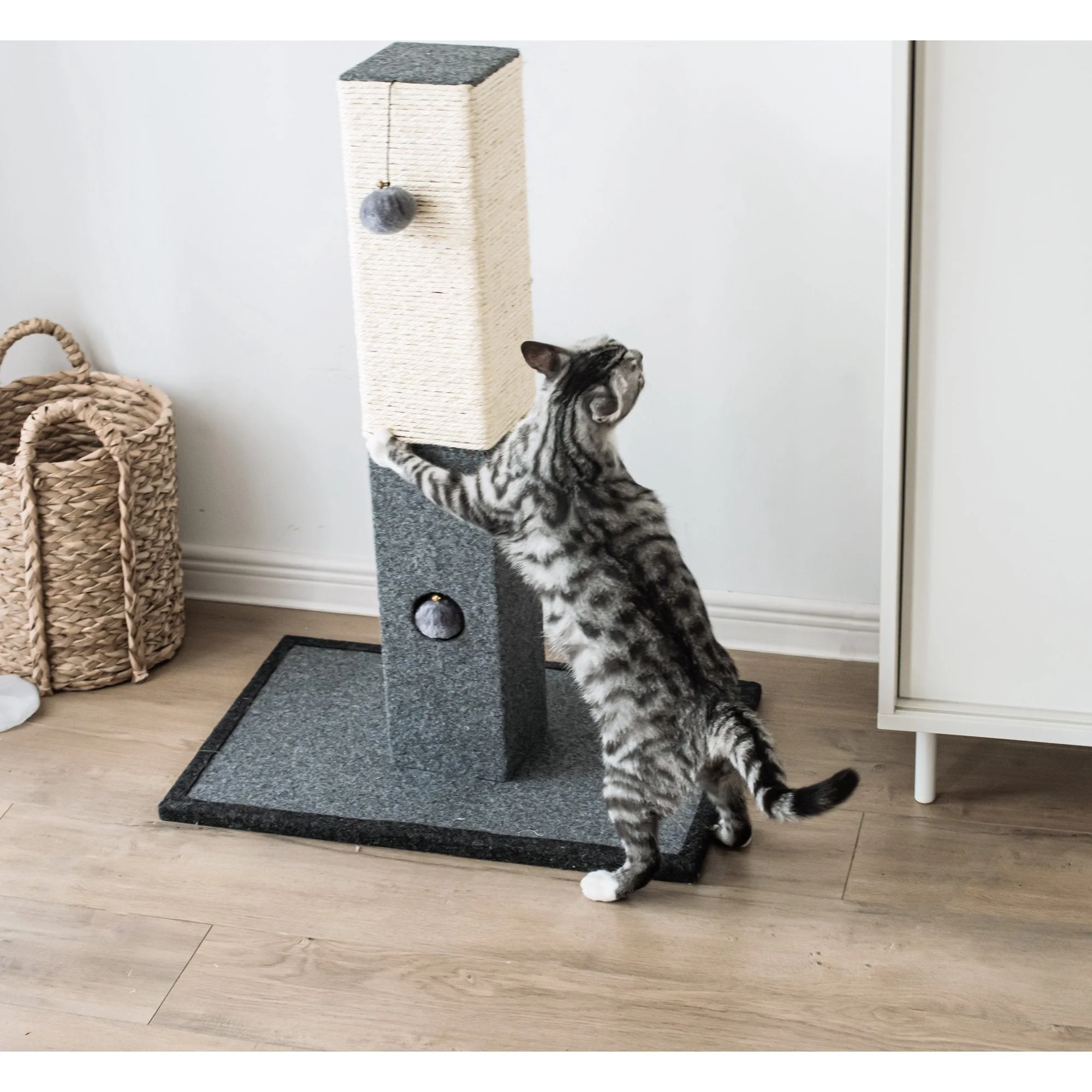 Natural Minimalist Cat Scratching Post - Image 3