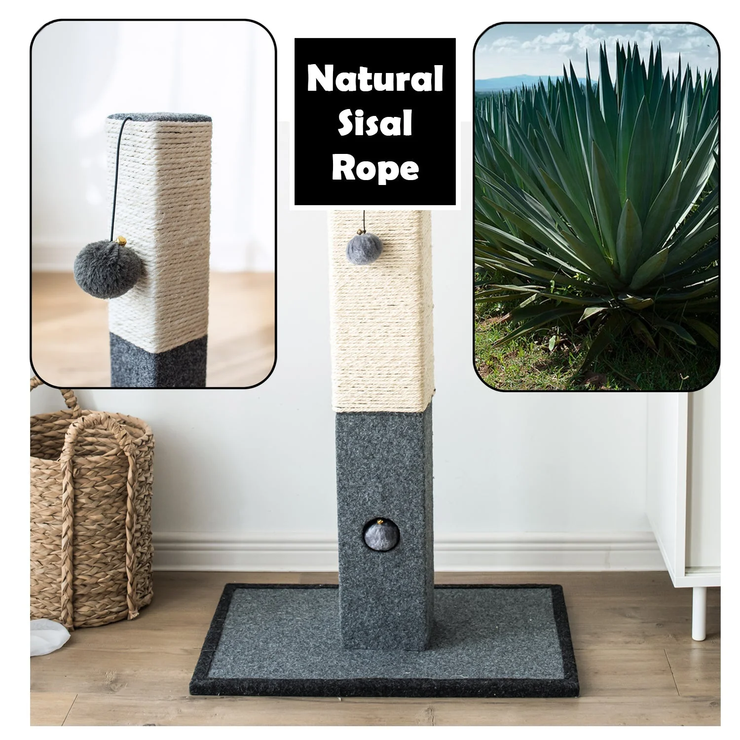 Natural Minimalist Cat Scratching Post - Image 6