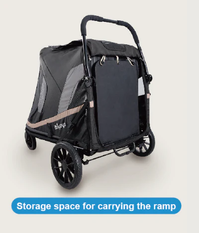 Ibiyaya Grand Cruiser Large Dog Stroller, 4-Wheel Foldable Big Dog Pram for Large Breeds, Senior & Injured Pets - PreOrder Only March 27 Shipping - Image 6