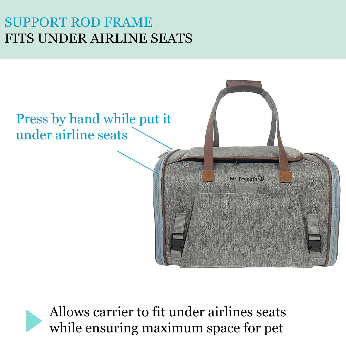 Mr. Peanut's Gold Series Standard Size Airline Compliant Expandable Pet Carrier V3.0 - Image 7