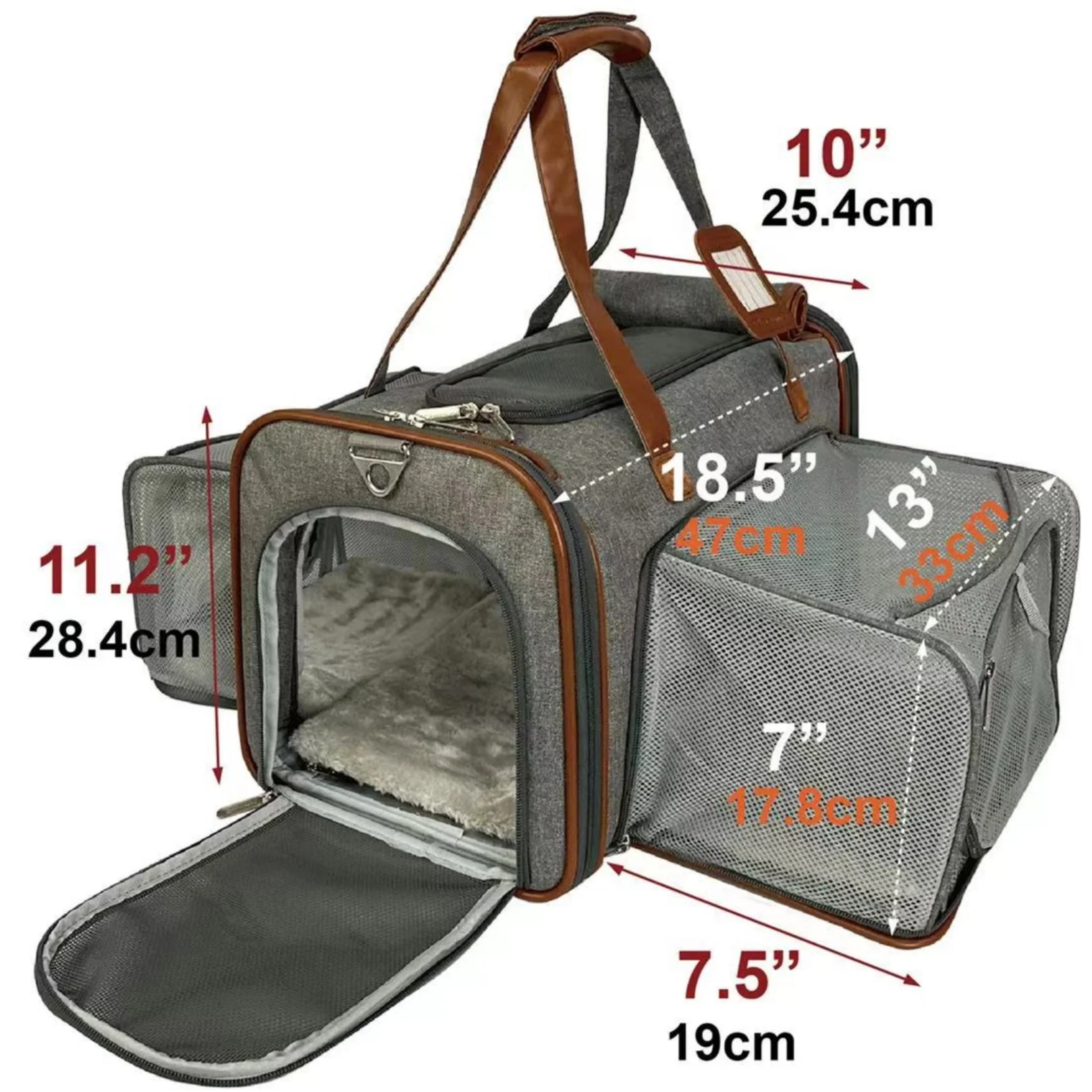 Mr. Peanut's Gold Series Standard Size Airline Compliant Double Expandable Pet Carrier - Image 3