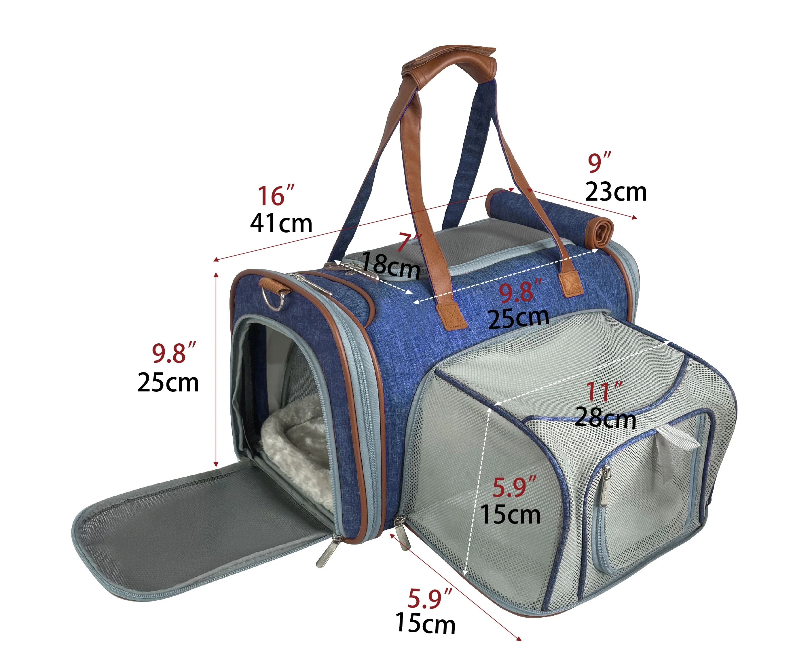 Mr. Peanut's Gold Series Mini Size Airline Compliant Expandable Pet Carrier - Image 4