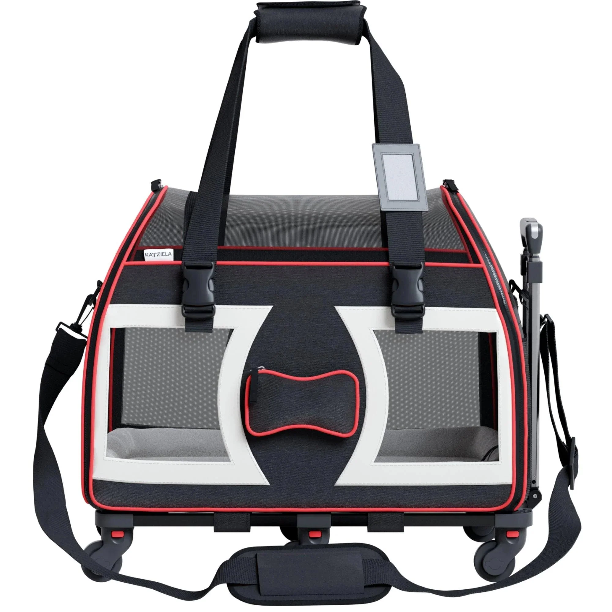 Katziela Bone Cruiser Pro Version Pet Carrier with Removable Wheels and Double Telescopic Handle - Image 3