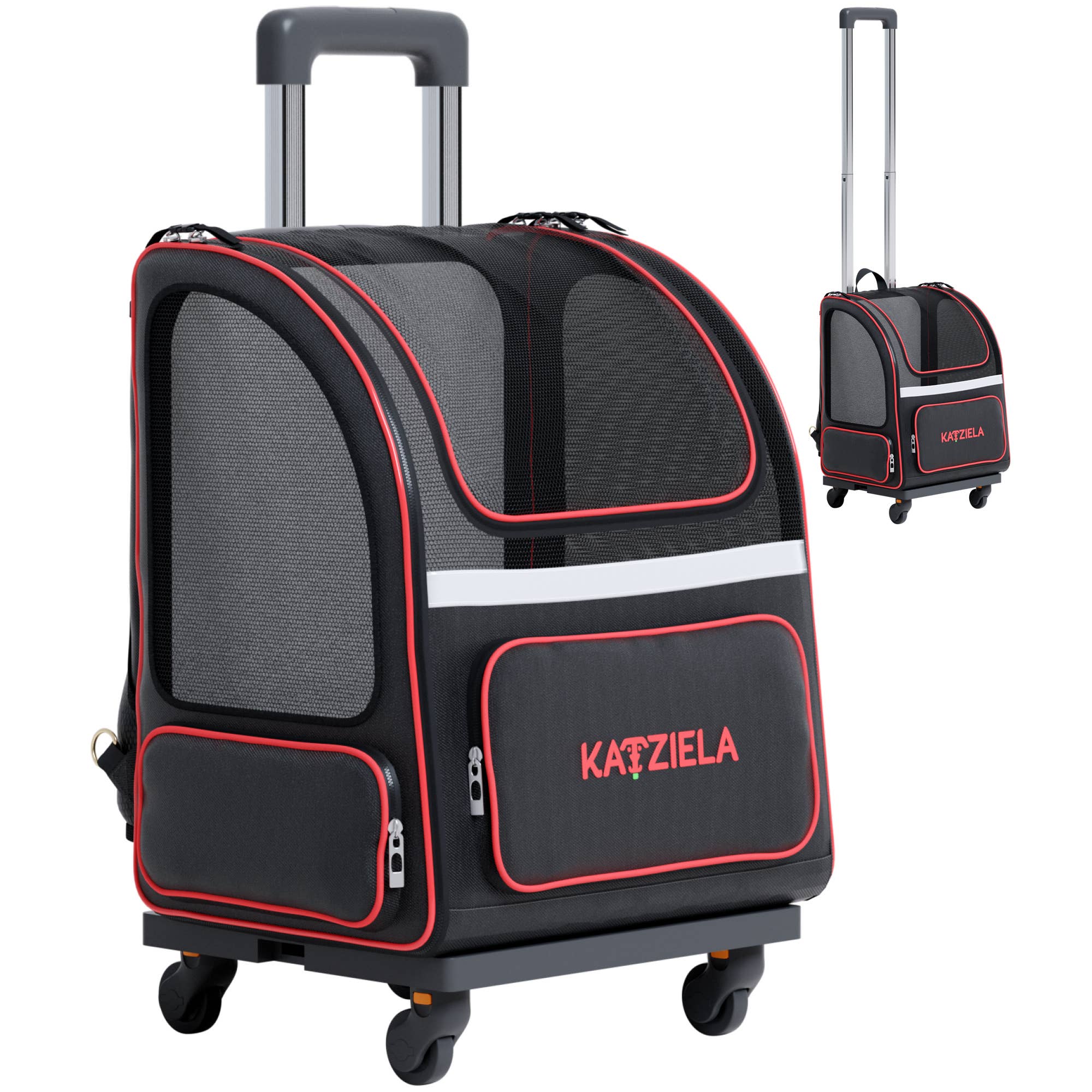 Katziela Hybrid Adventurer Airline Compliant Pet Backpack With Wheels - Image 14