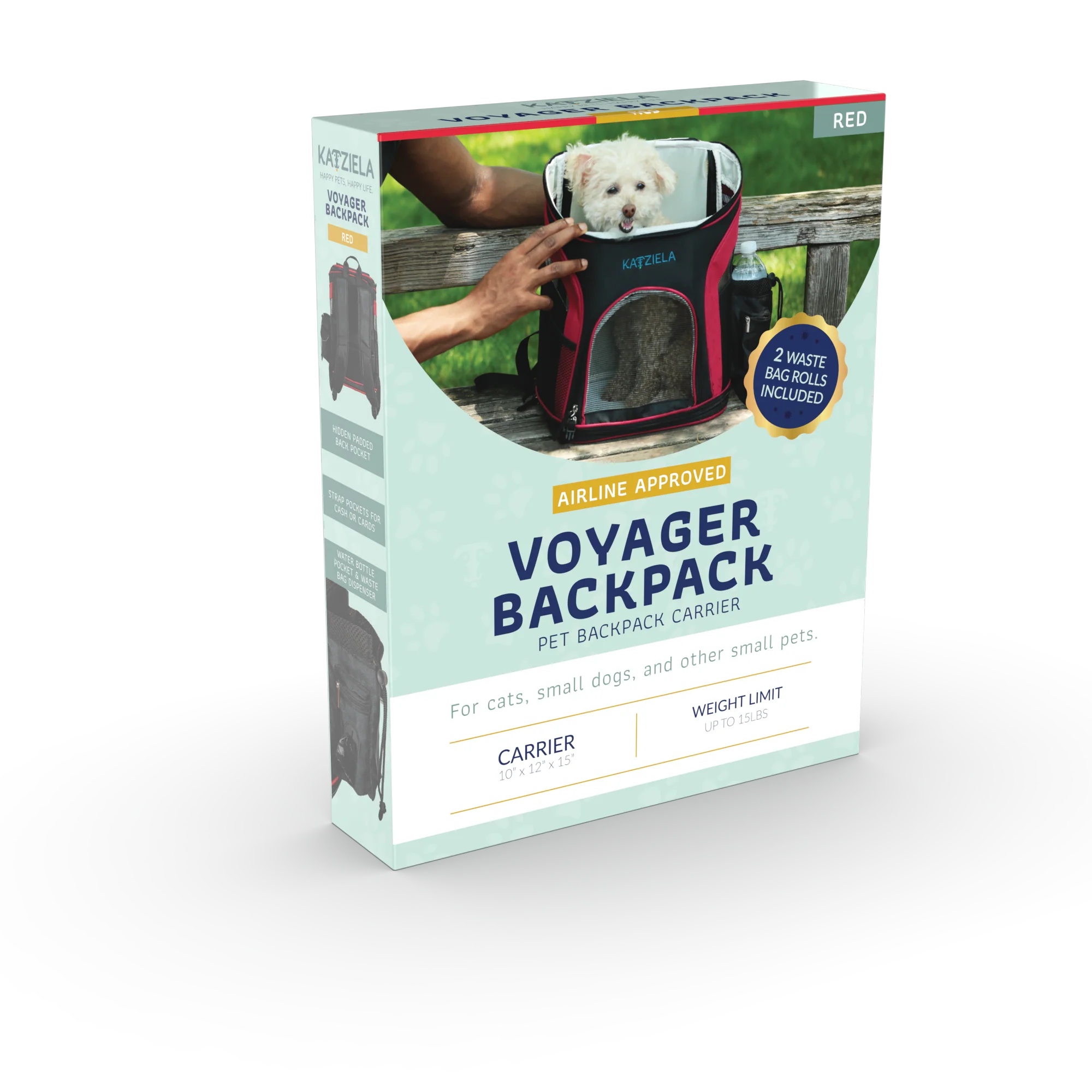 Katziela Hybrid Adventurer Airline Compliant Pet Backpack With Wheels - Image 15