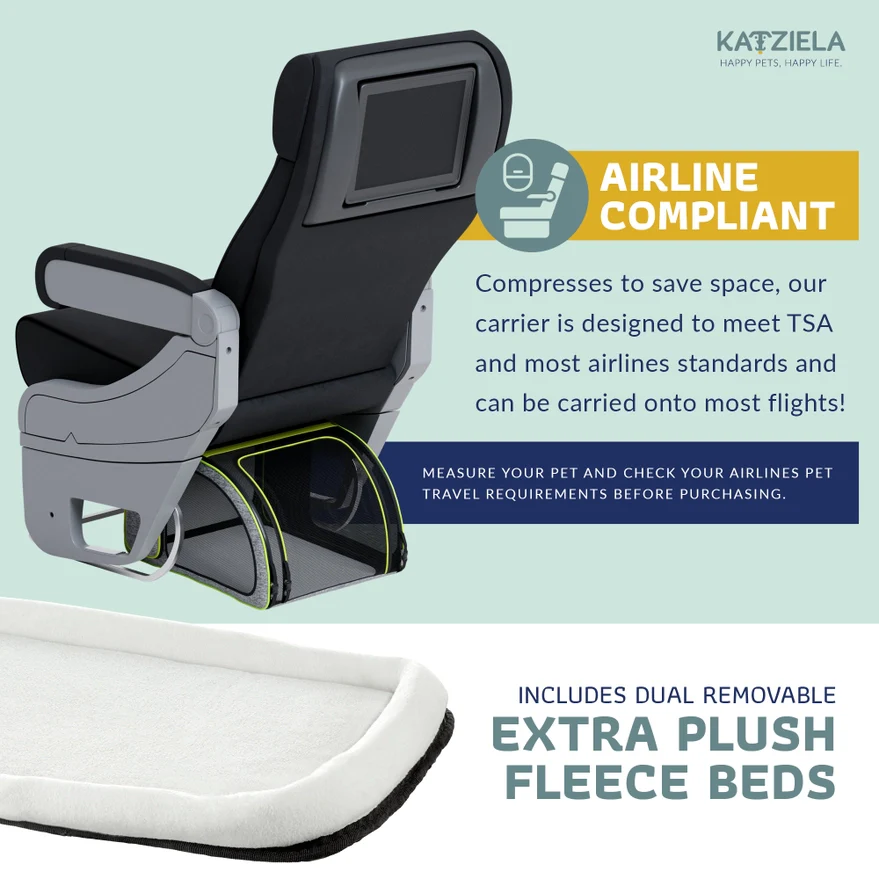 Katziela Hybrid Adventurer Airline Compliant Pet Backpack With Wheels - Image 5