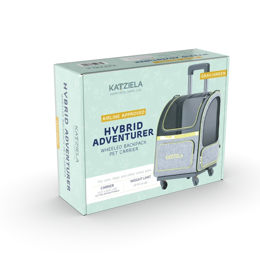 Katziela Hybrid Adventurer Airline Compliant Pet Backpack With Wheels - Image 7