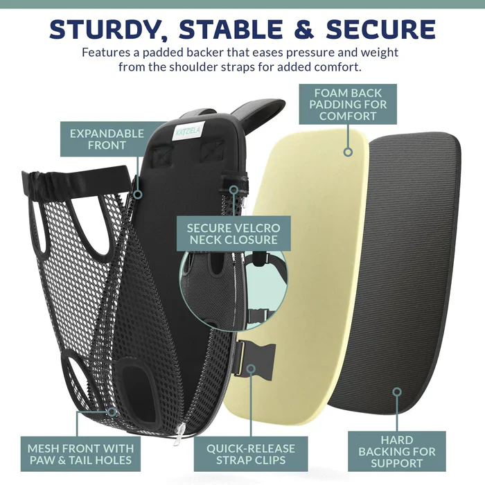 Katziela Kangaroo Pouch Pet Carrier with Breathable Mesh - Image 4