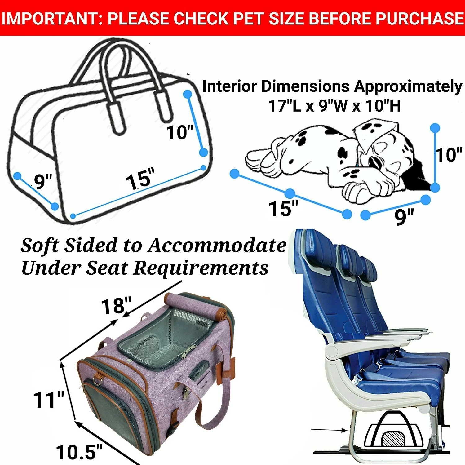 Mr. Peanut's Gold Series Standard Size Airline Compliant Pet Carrier - Image 18