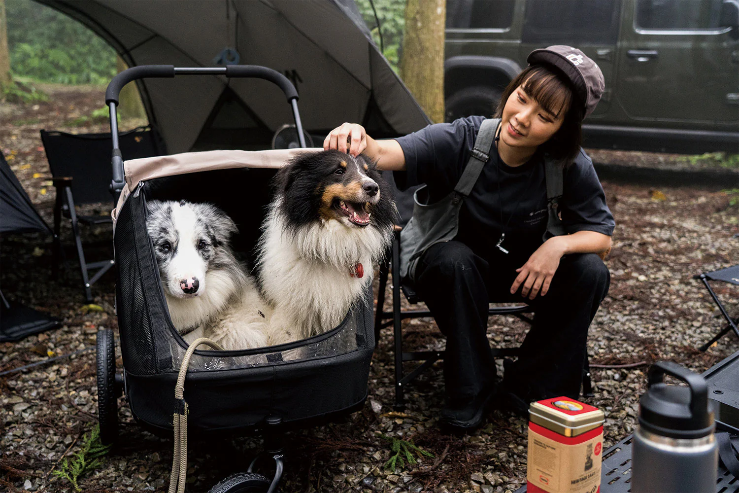 Ibiyaya Minika 3-in-1 Pet Stroller System with Foldable Dog Bicycle Trailer & Indoor-Outdoor Kennel - Image 6