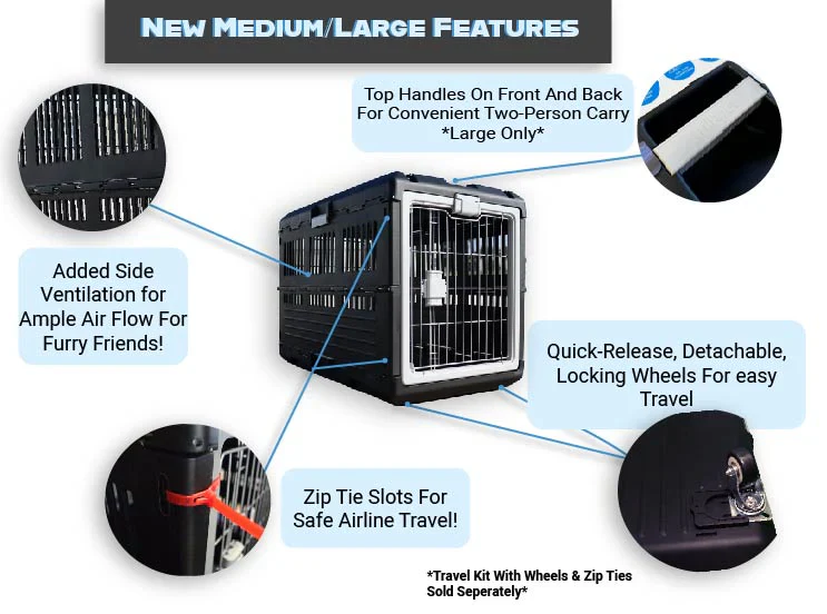 Mirapet Collapsible Hard-Sided Pet Crate –  Easy Travel & Storage - Image 3