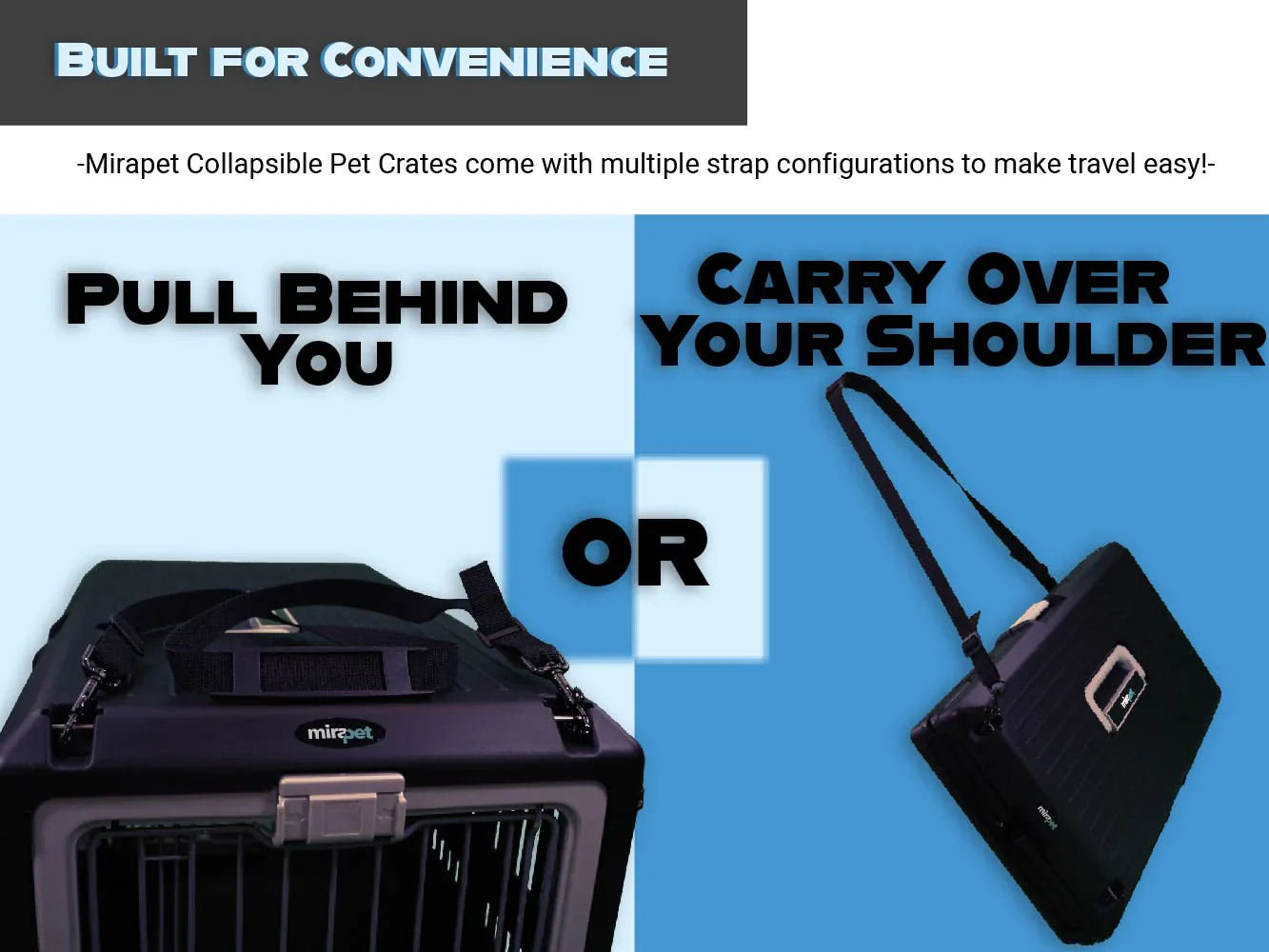 Mirapet Collapsible Hard-Sided Pet Crate –  Easy Travel & Storage - Image 4