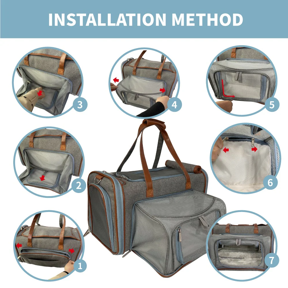 Mr. Peanut's Gold Series Big Apple XL Size Double Expandable Pet Carrier - Image 11