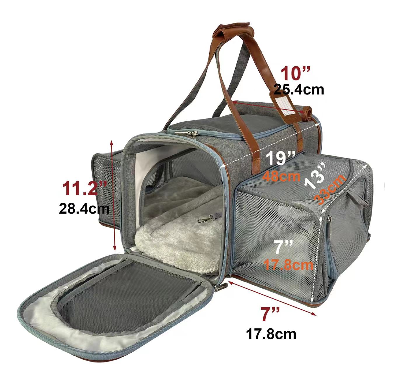 Mr. Peanut's Gold Series Big Apple XL Size Double Expandable Pet Carrier - Image 3