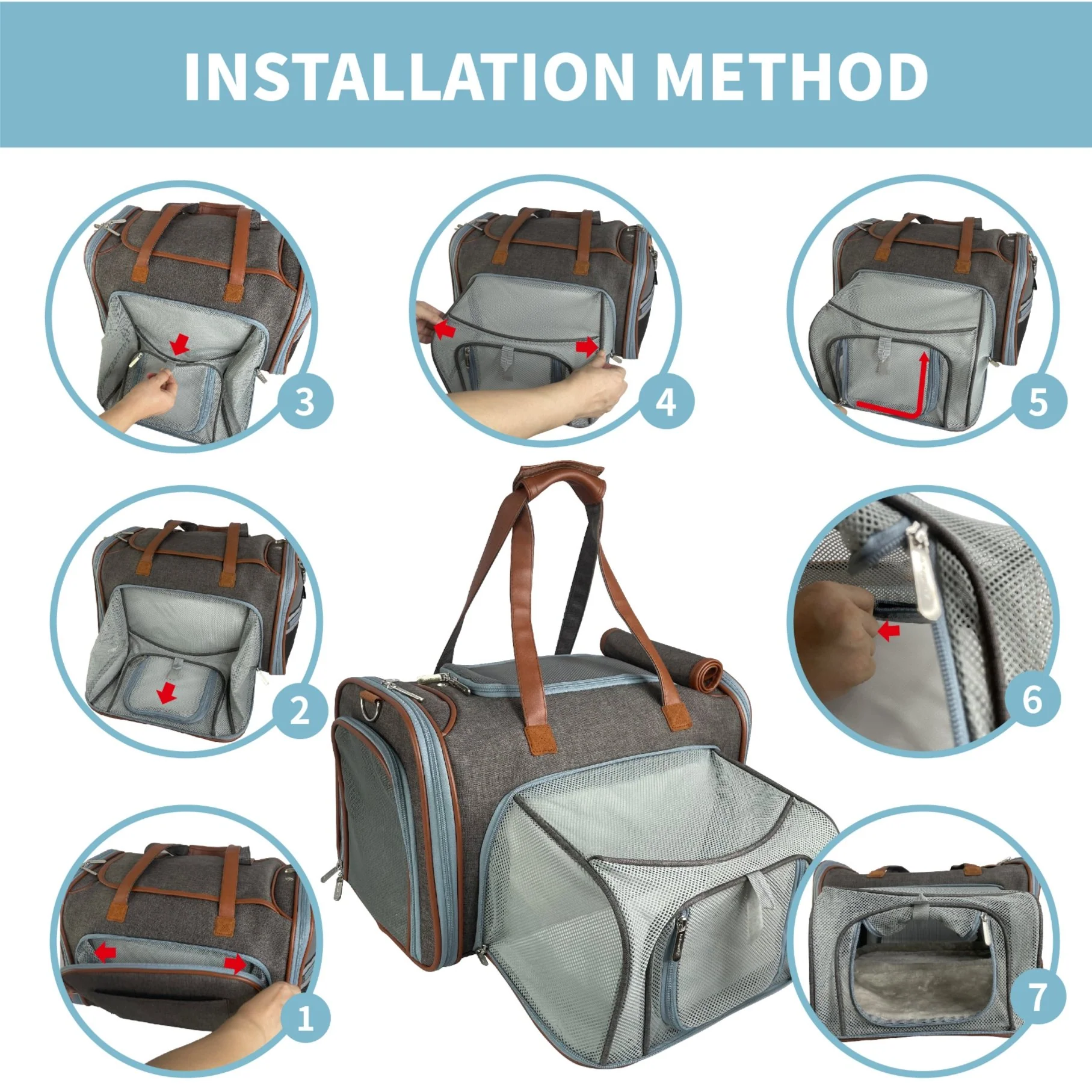 Mr. Peanut's Gold Series Big Apple XL Expandable Pet Carrier V3.0 - Image 9