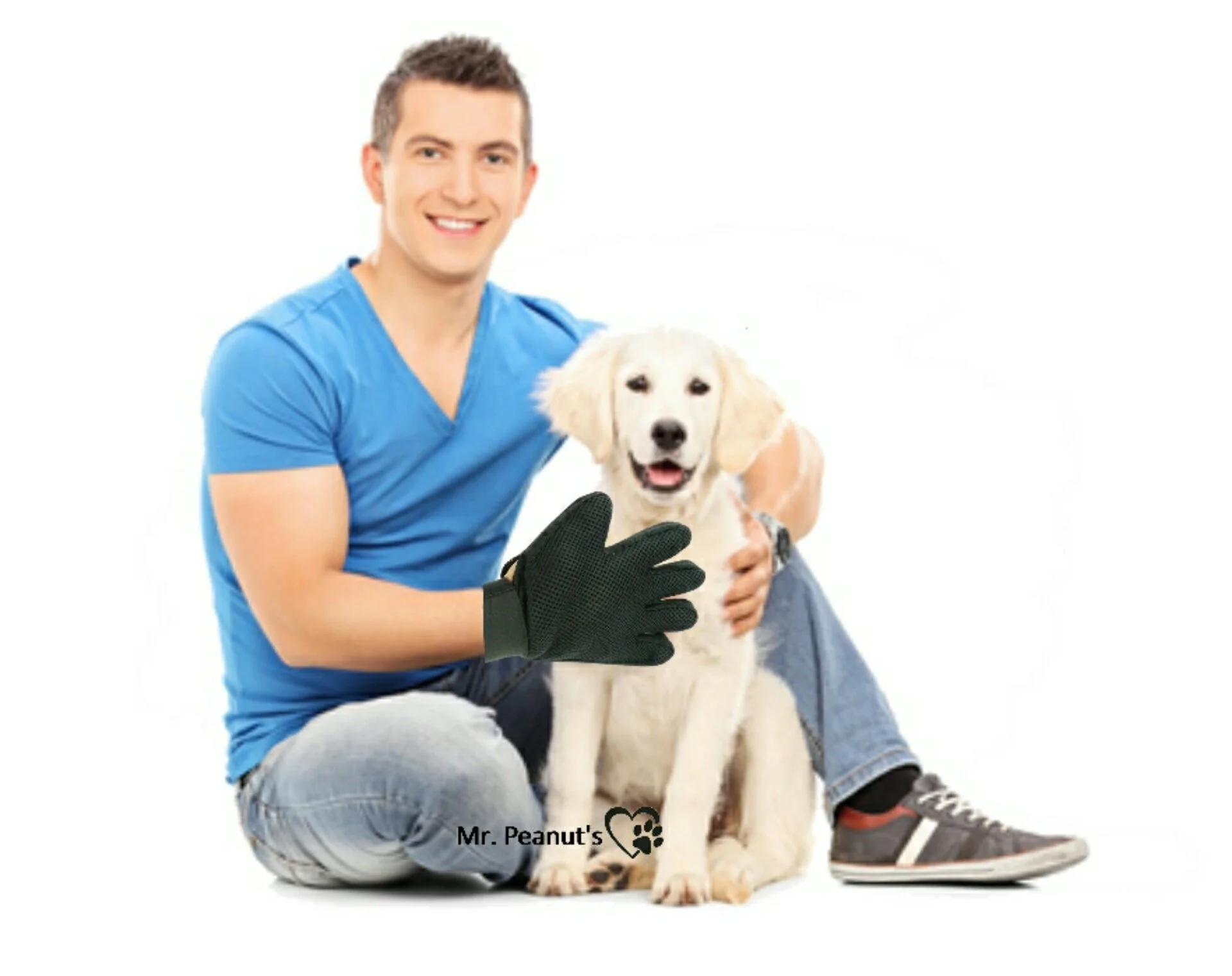 Mr. Peanut's 2 Pak HanD 259 Silicone Pins Pet Grooming Gloves - Image 11