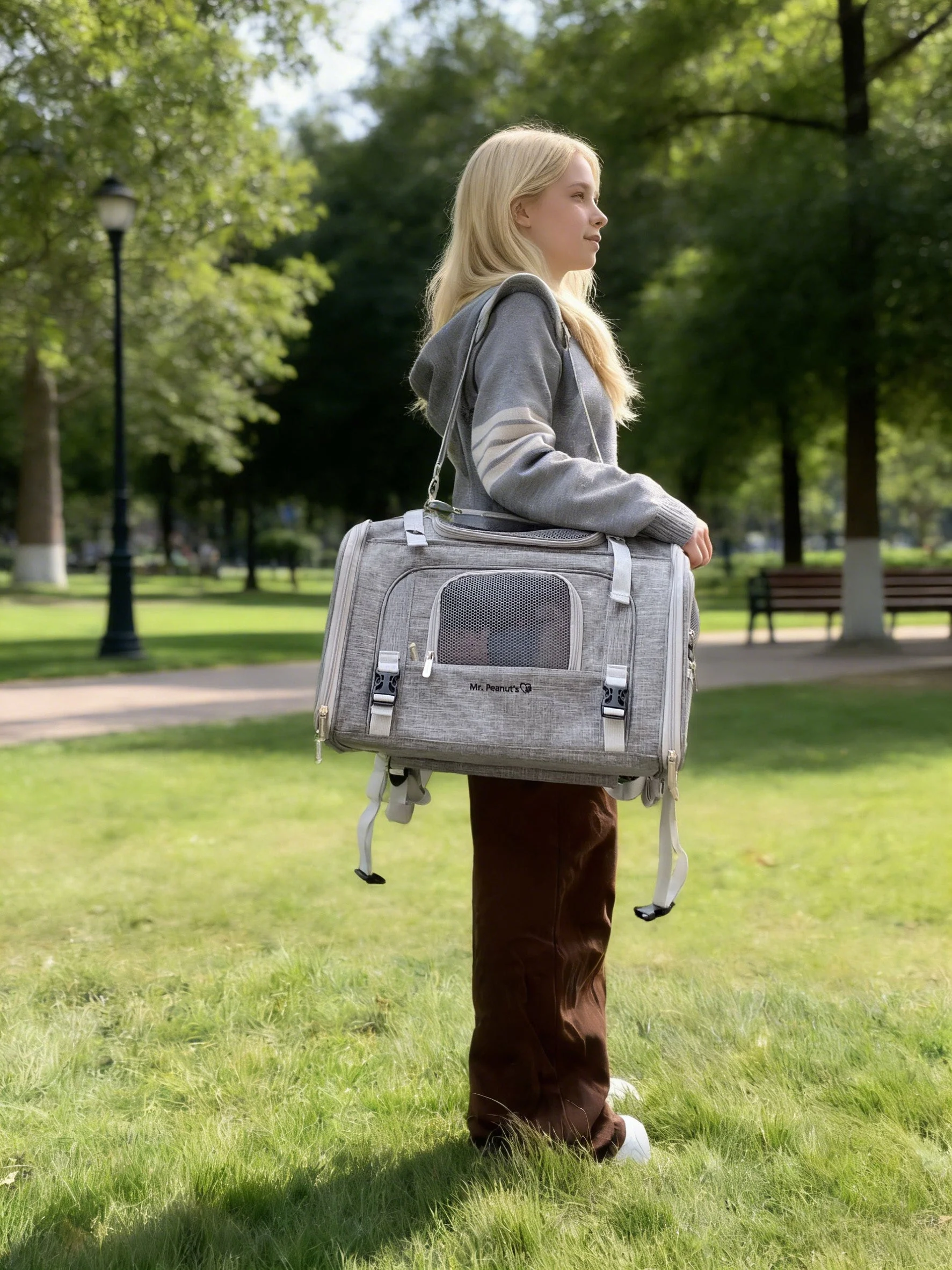 Mr. Peanut's Monterey Series Airline Compliant Horizontal Backpack Pet Carrier - Image 14