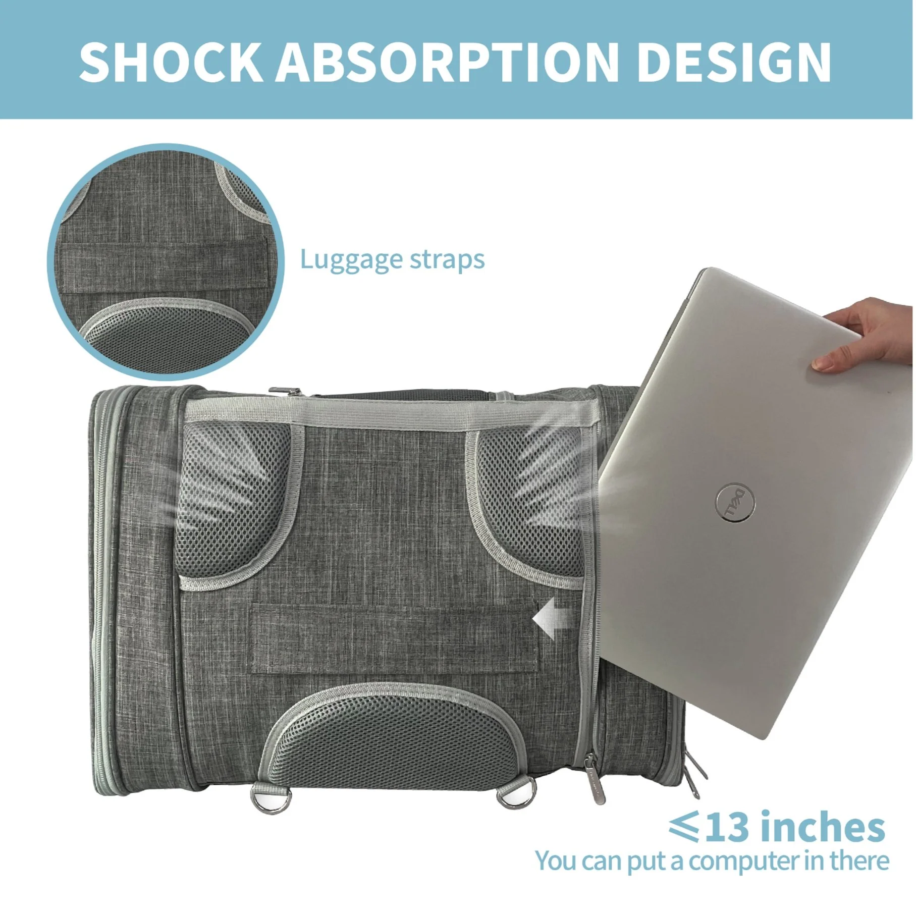 Mr. Peanut's Monterey Series Airline Compliant Horizontal Backpack Pet Carrier - Image 23