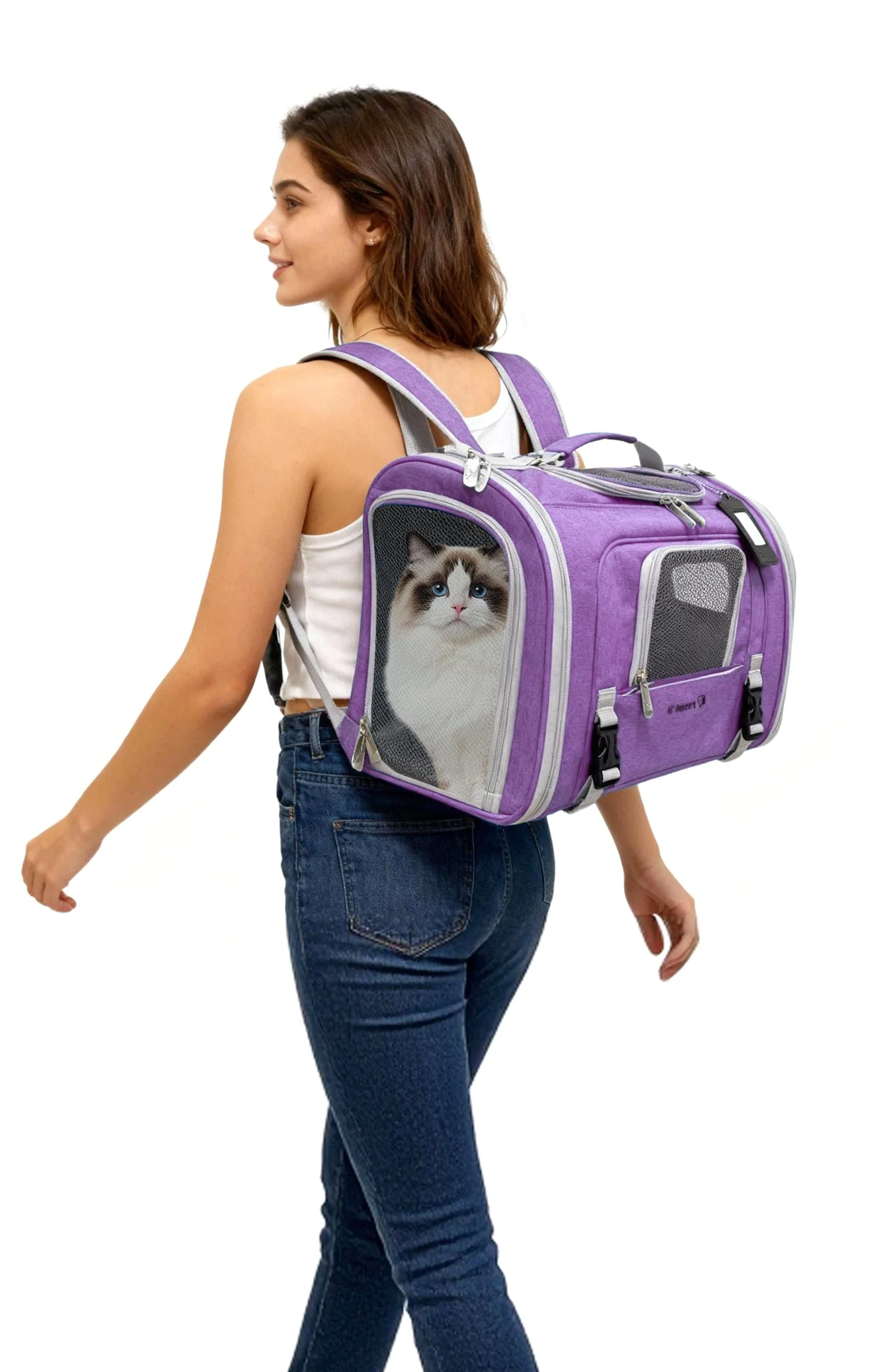 Mr. Peanut's Monterey Series Airline Compliant Horizontal Backpack Pet Carrier - Image 38