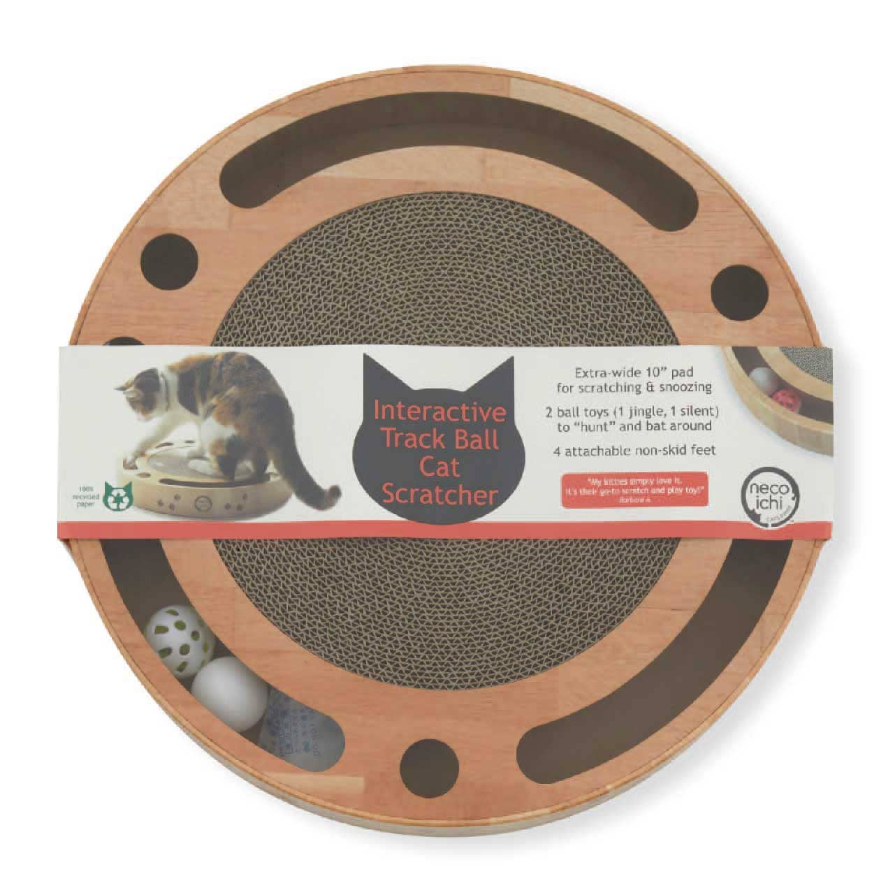 Necoichi Interactive Track Ball Cat Scratcher - Image 3