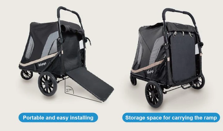 Ibiyaya Grand Cruiser Large Dog Stroller, 4-Wheel Foldable Big Dog Pram for Large Breeds, Senior & Injured Pets - PreOrder Only March 27 Shipping - Image 7