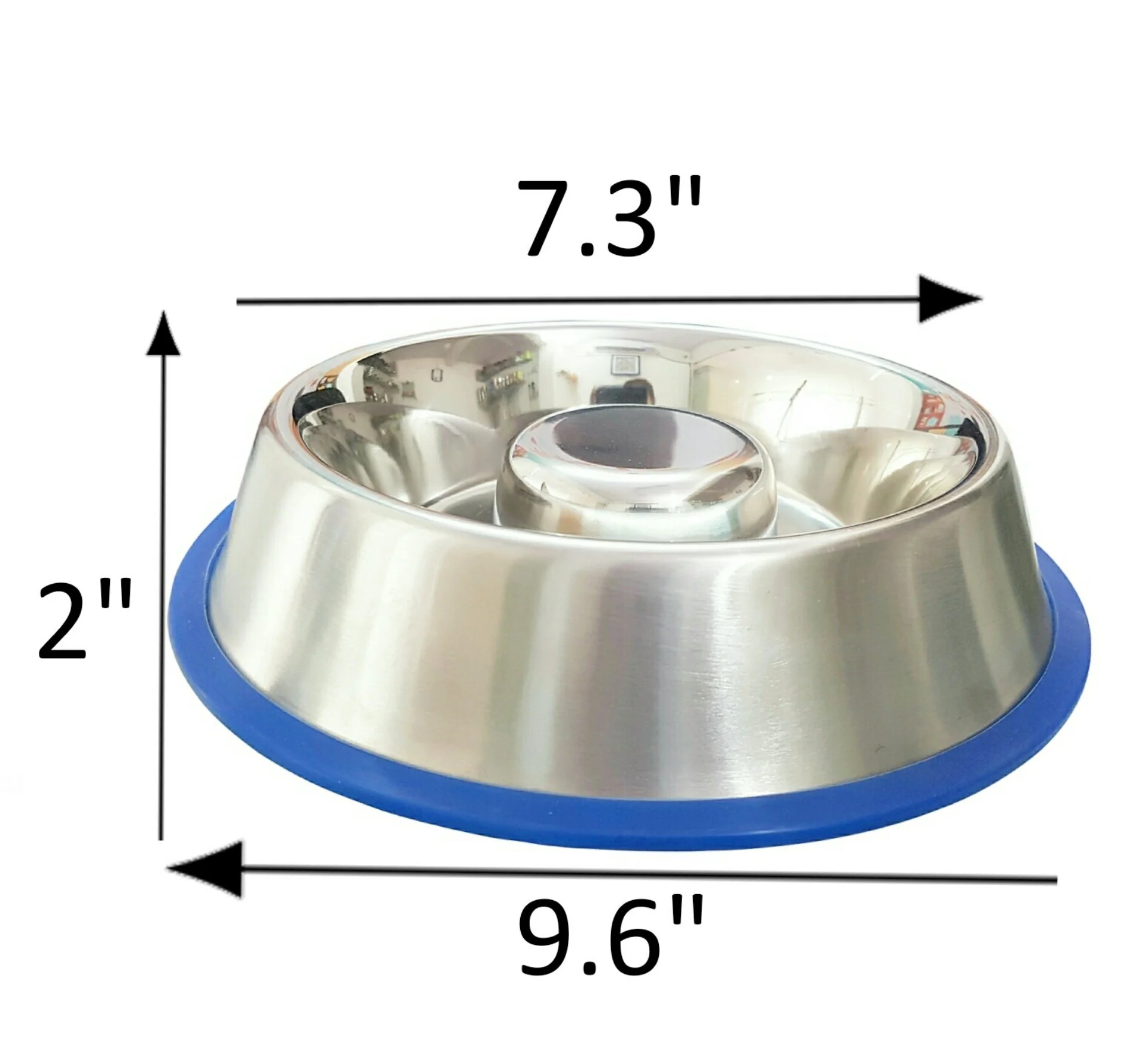Mr. Peanut's Slow Feed Anti Bloat Dog Bowl with Bonded Silicone Base - Image 6