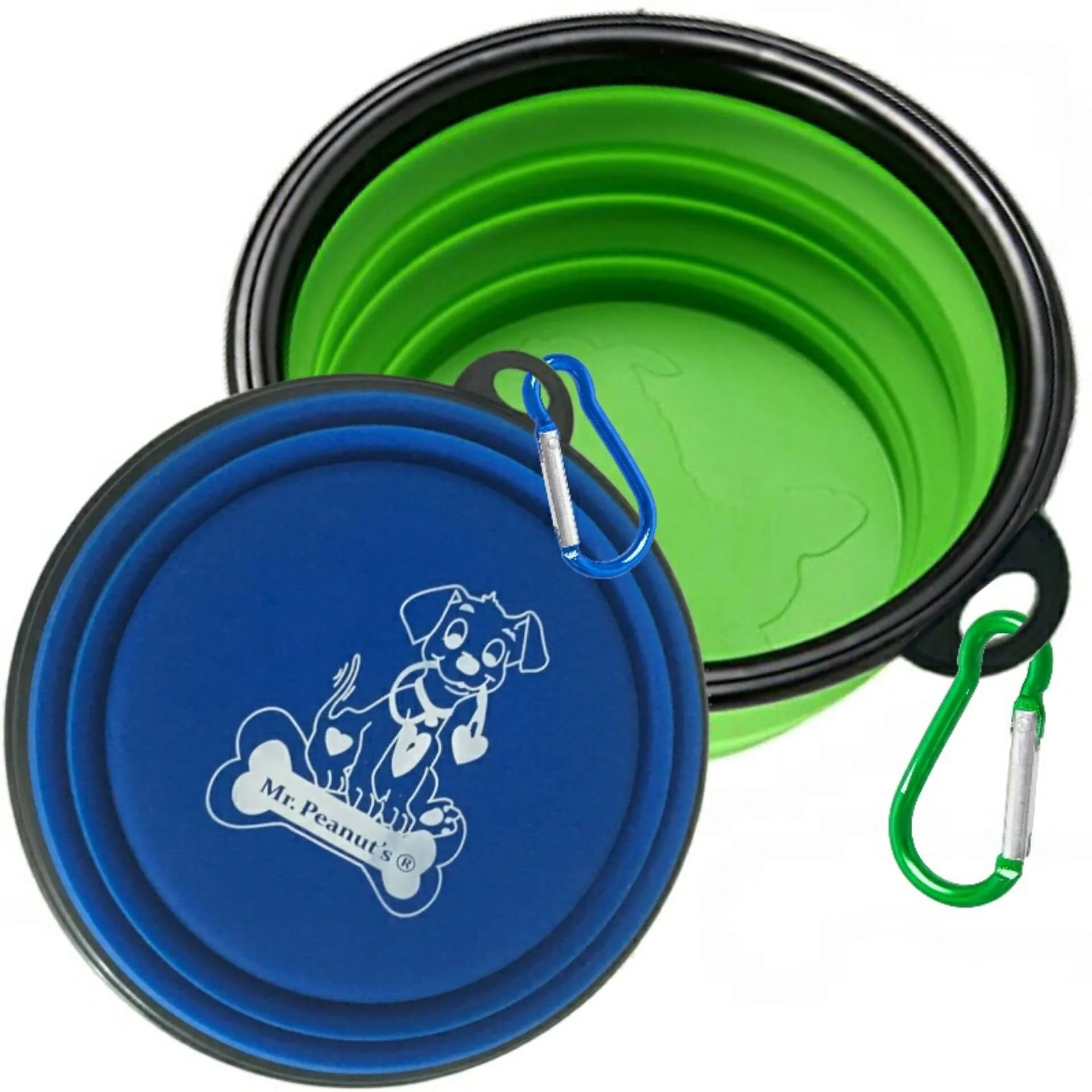 2 Pak XL 34oz Collapsible Travel Bowls for Larger Pets - Image 3